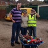 Mr & Mrs Jose receiving their prize from Lion President Brian